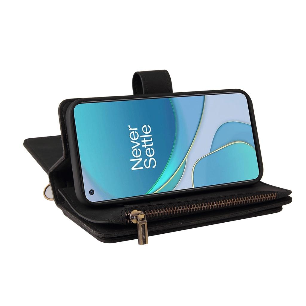Ốp điện thoại da nắp lật dạng ví đựng thẻ đa năng cho OnePlus 9 Pro Nord CE N200 N100 N10 5G