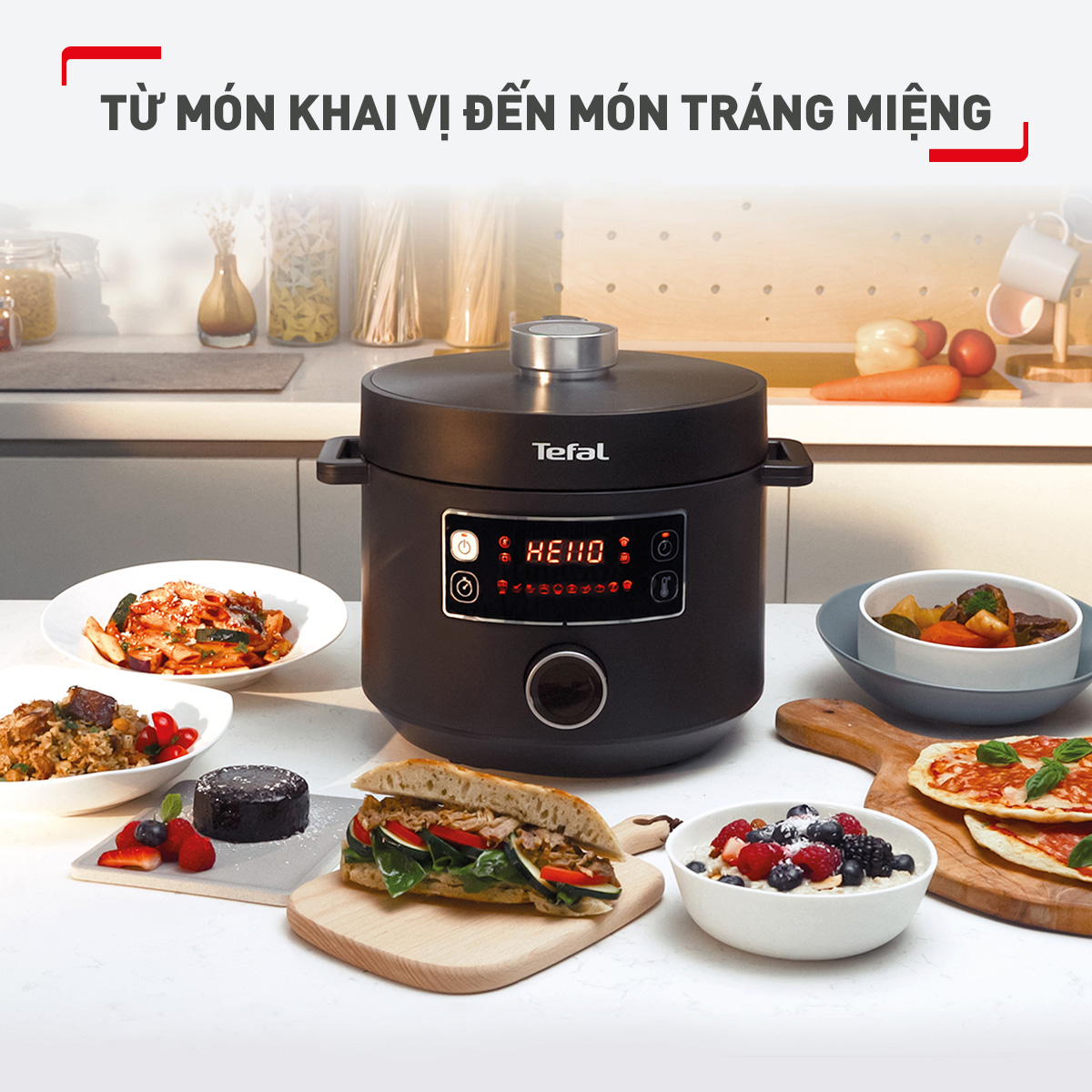 Nồi áp suất điện đa năng Tefal Turbo Cuisine 5L CY754830 - Hàng chính hãng