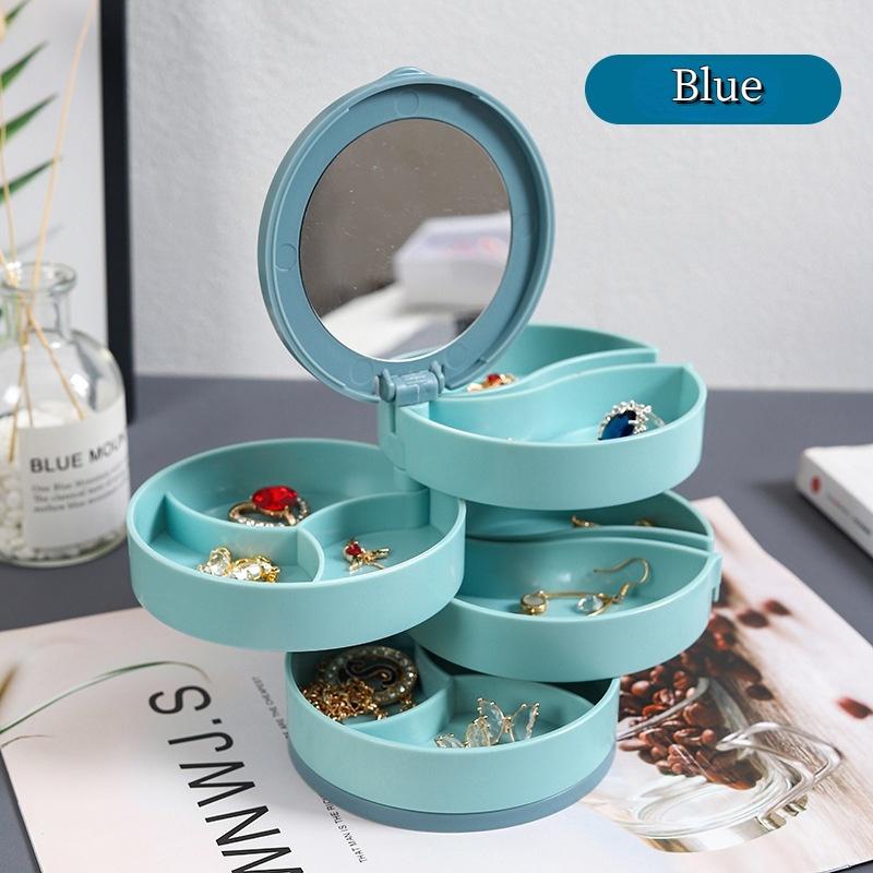 Hộp Đựng Trang Sức/Trang Sức Thiết Kế Bốn Tầng Có Thể Xoay 360 Độ Tiện Dụng
