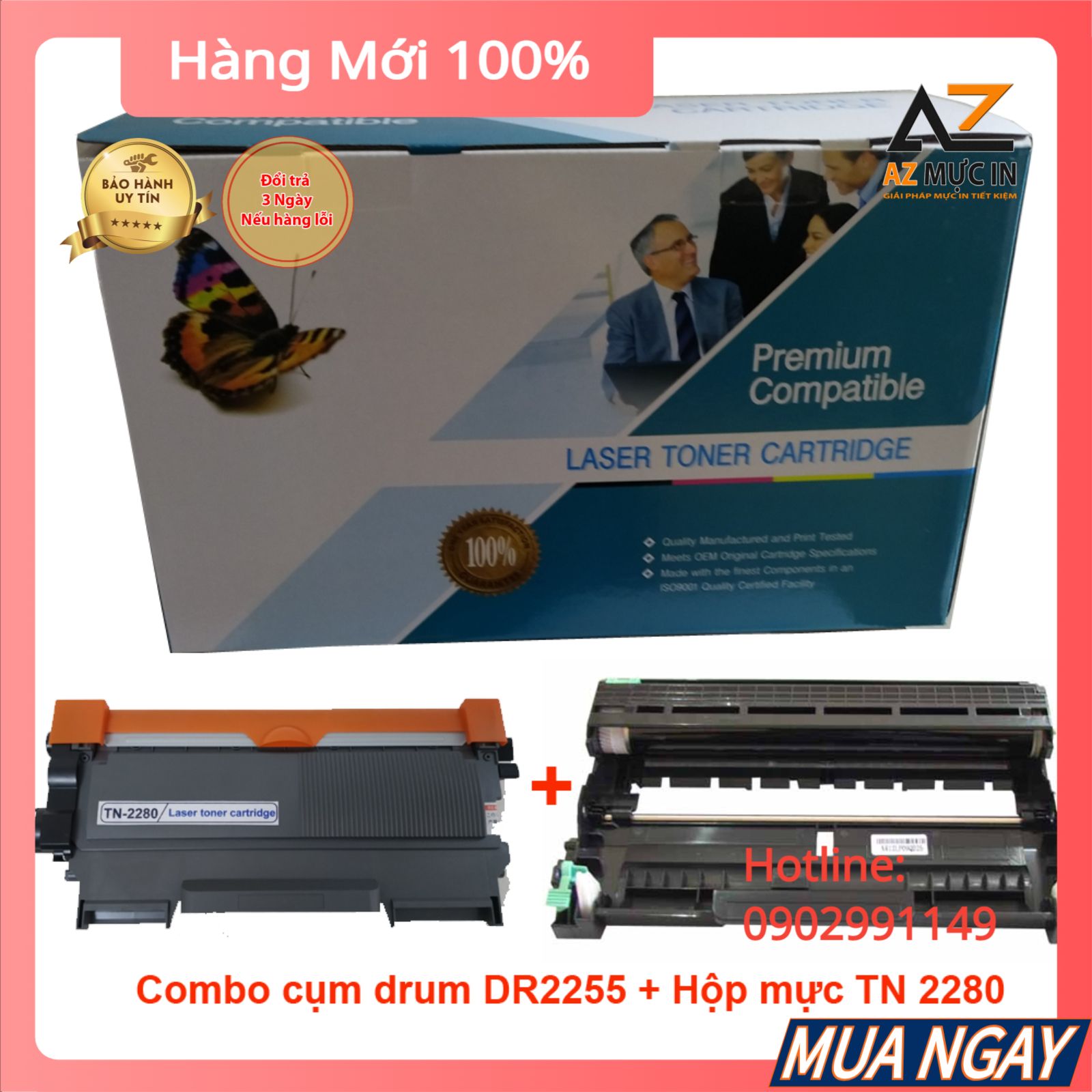 [Bộ Drum DR2255 + Mực TN2280] dùng cho máy in Brother HL 2240D, 2250DN, 2270DW, MFC 7360, 7860DW, DCP 7050, 7060D