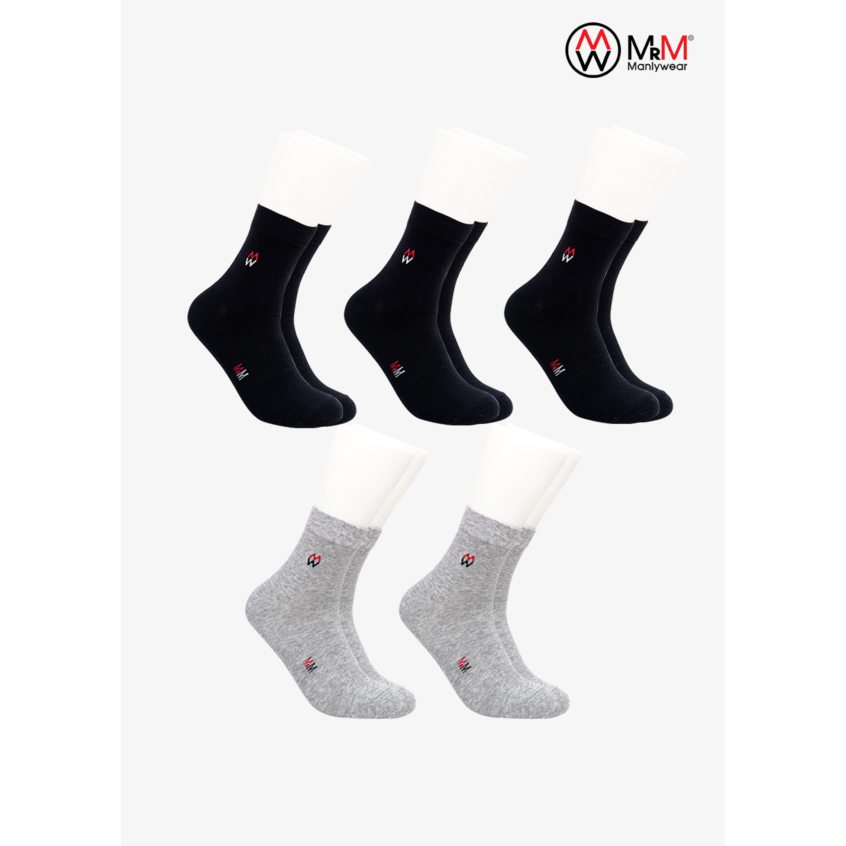 Combo 5 Đôi Cổ Trung Mix Màu Cotton Thương Hiệu MRM Manlywear
