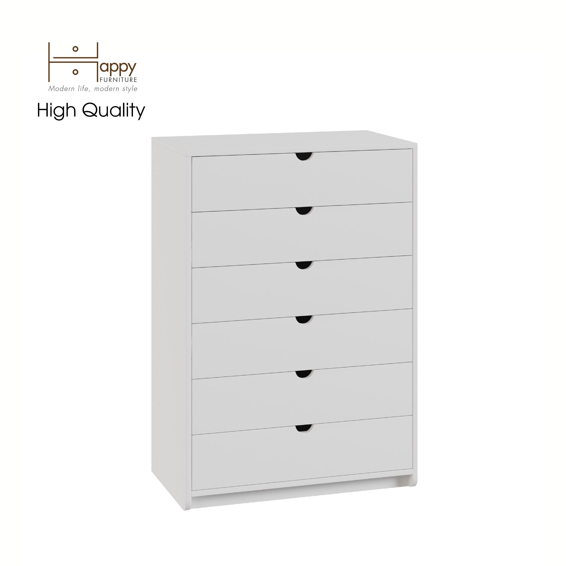 [Happy Home Furniture] CIRCLE, Tủ đựng đồ 6 ngăn kéo, 76cm x 45cm x 110cm ( DxRxC), THK_084