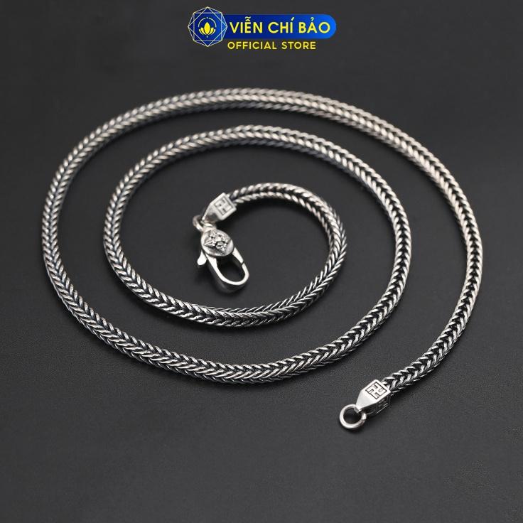 Dây chuyền bạc nam móc chùy kim cang chữ vạn chất liệu bạc Thái thời trang phụ kiện trang sức Viễn Chí Bảo D100246