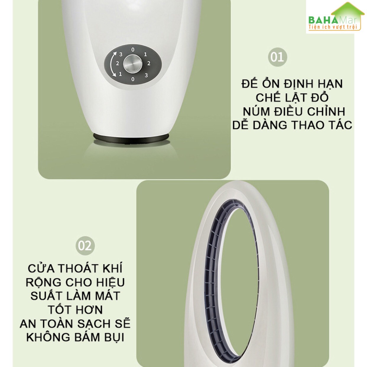 QUẠT THÁP KHÔNG CÁNH SIÊU ÊM TIẾT KIỆM ĐIỆN, XOAY ĐẢO KHÔNG KHÍ TIỆN LỢI "BAHAMAR" công nghệ mới, siêu êm, siêu tiết kiệm điện