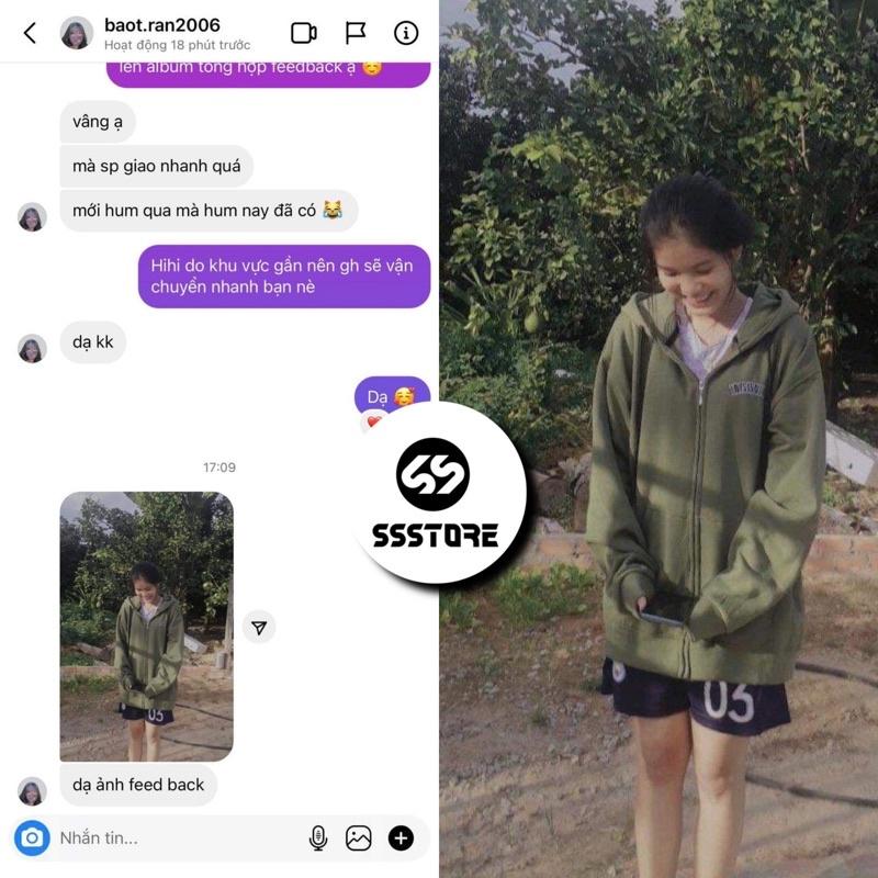 Áo Khoác nỉ This xanh rêu unisex ảnh thật SSSTore