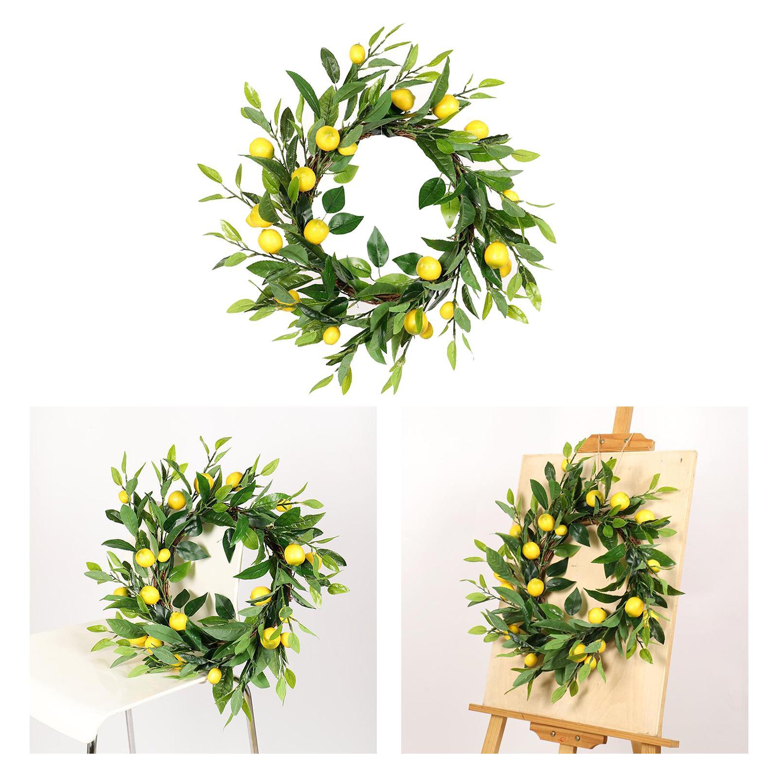 Artificial Wreath Green Leaf Front Door Balcony Dining Table Garland
