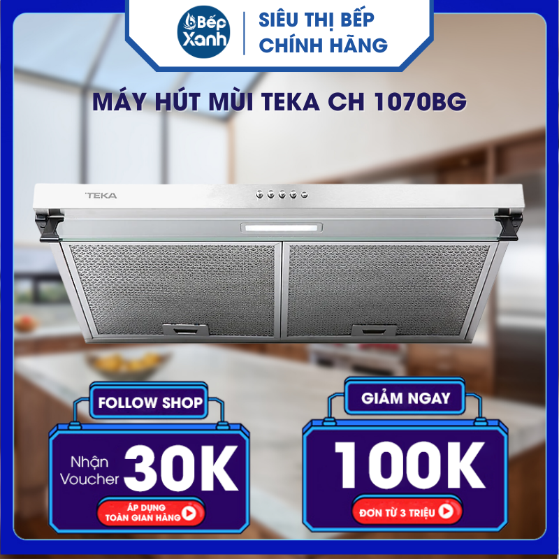 Máy Hút Mùi Teka CH 1070BG - Hàng Chính Hãng