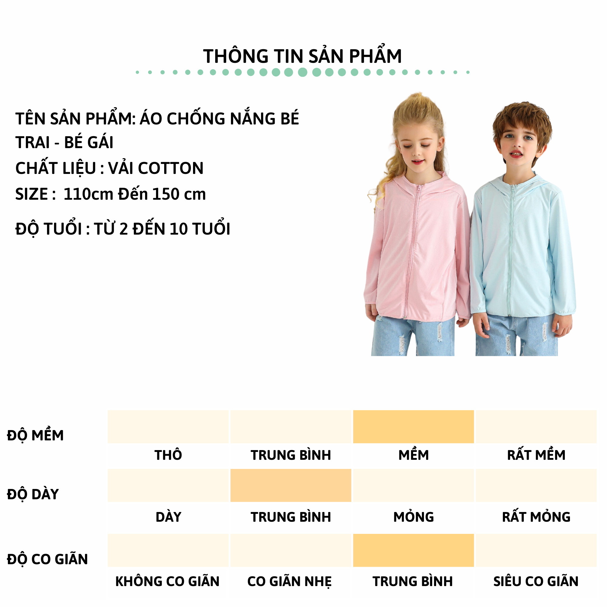 Áo khoác chống nắng cho bé trai bé gái 27Kids khoác thông hơi cản UV 99% UPF50+ cho trẻ em từ 4-12 tuổi ULCO1