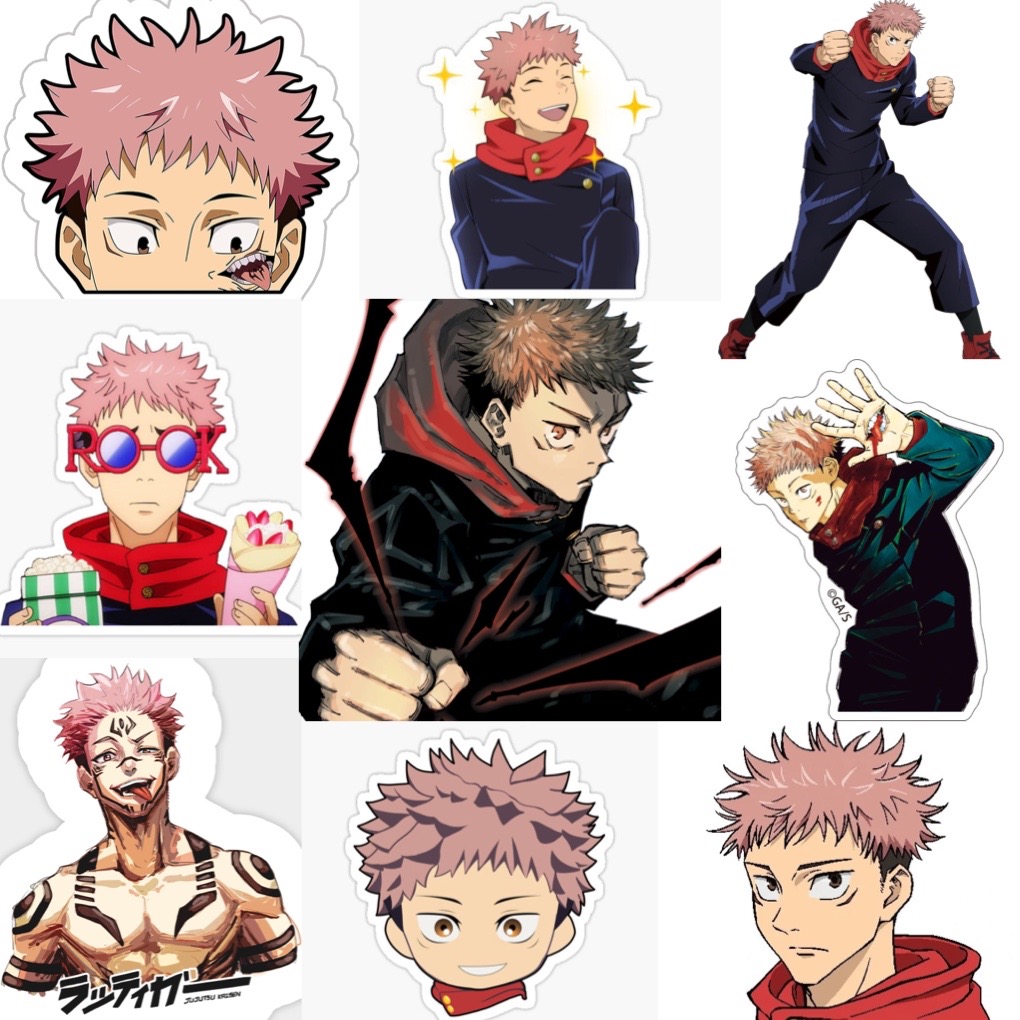 Ảnh Sticker Yuri Itadori JuJutsu Kaisen 30-60 ảnh ép lụa khác nhau/Hình dán decal Yuri Itadori