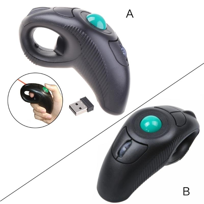 2.4G Không Dây Trackball Chuột Mini Cầm Tay Ngón Tay Cái Điều Khiển USB Chuột Chuột Cho Máy Tính Laptop 10M Nhận Được phạm Vi