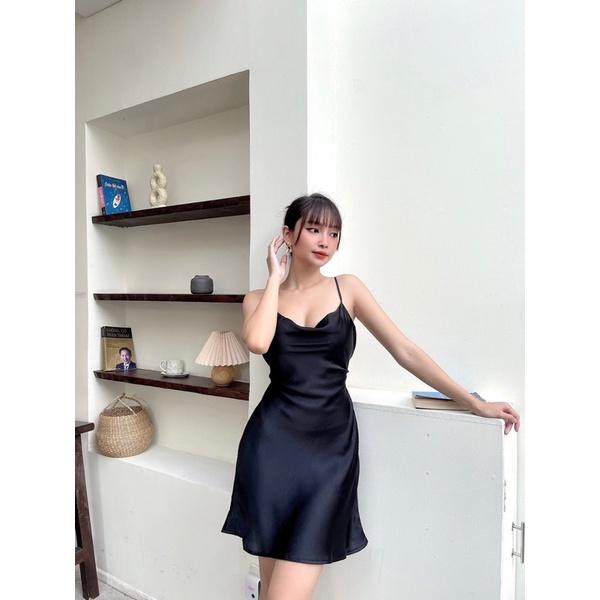 Váy lụa cổ đổ - Audrey Studio