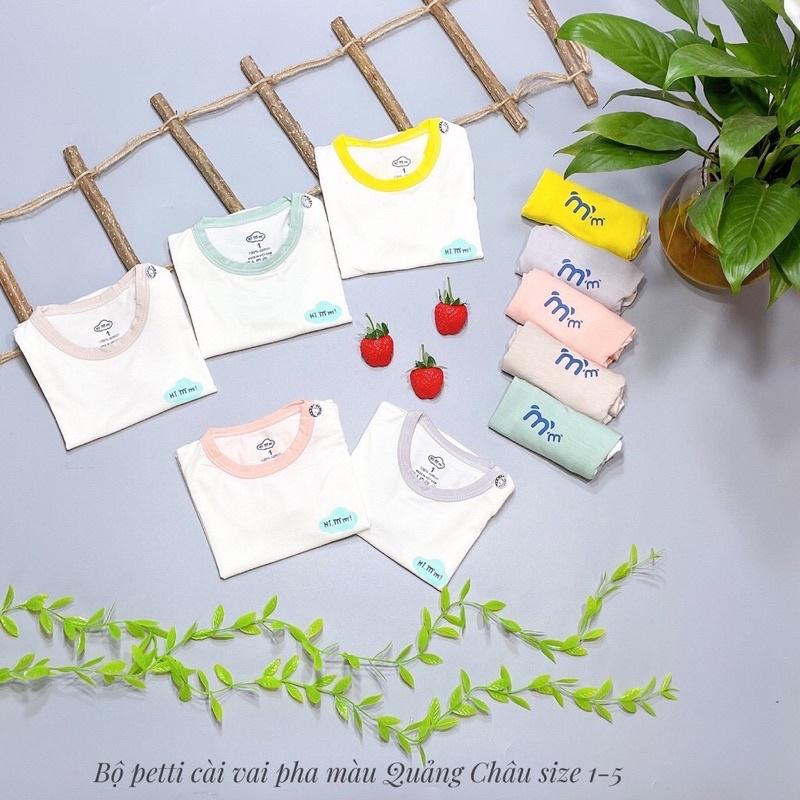 Bộ Cộc Tay - Chất Petit cao cấp siêu mềm mịn, thoáng mát cho bé