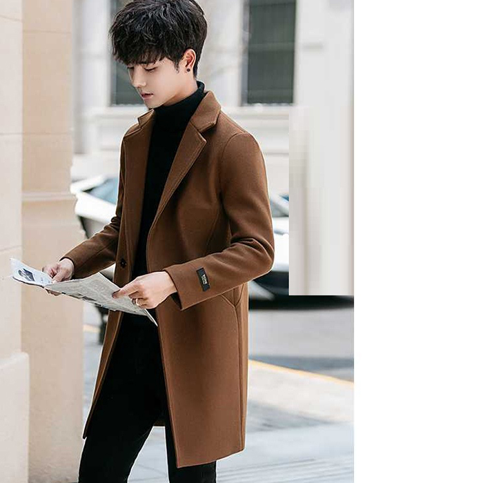 Áo khoác blazer dạ nam dáng dài 2 túi chéo ArcticHunter, thời trang trẻ, phong cách Hàn