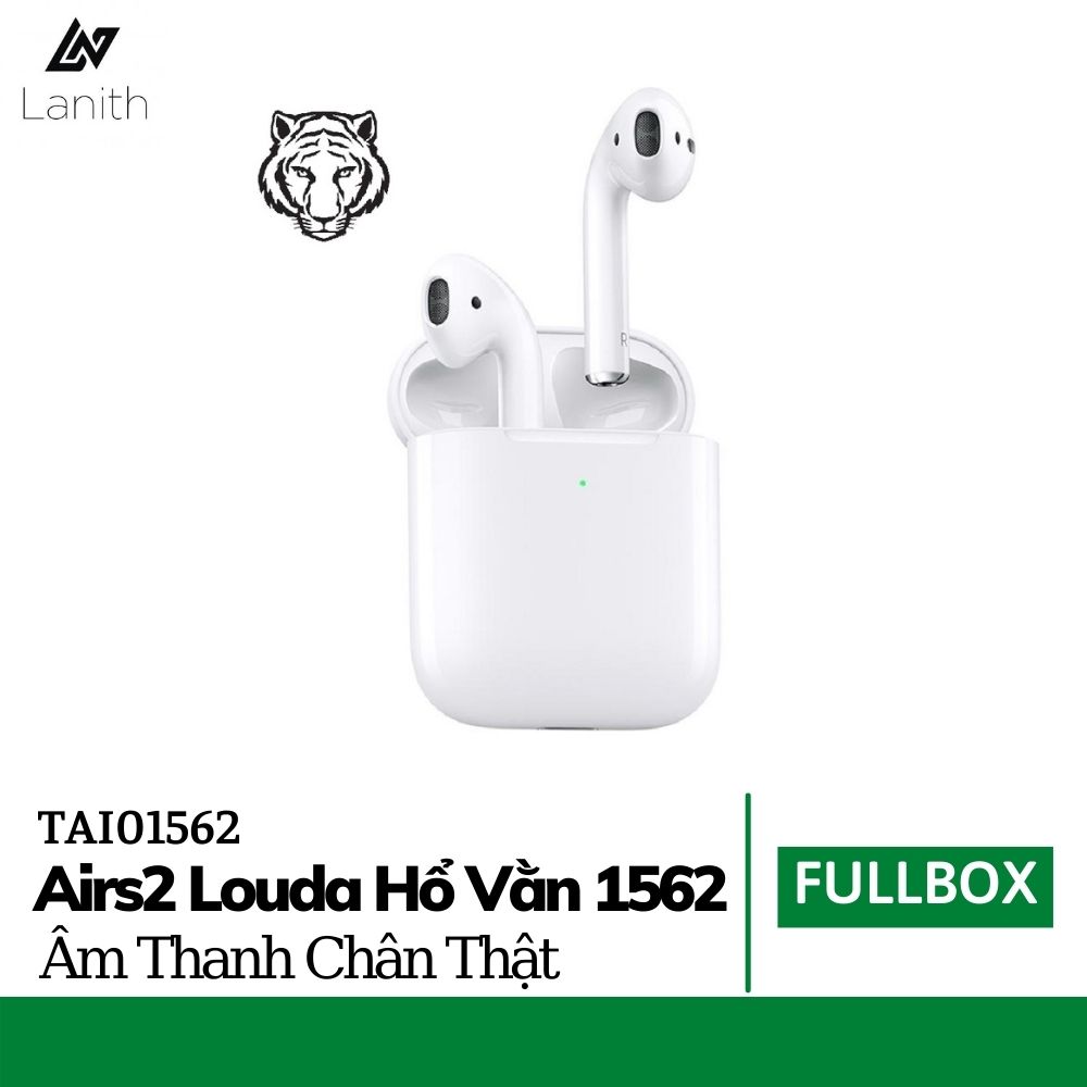 Tai Nghe Bluetooth Không Dây LANITH Airs 2 Hổ Vằn - Tai Nghe Nhét Tai Chíp Louda 1562M - Đầy Đủ Các Tính Năng Đổi Tên, Định Vị, Cảm Ứng - Âm Thanh Chất Lượng Vượt Trội - Hàng Nhập Khẩu - TAI01562W