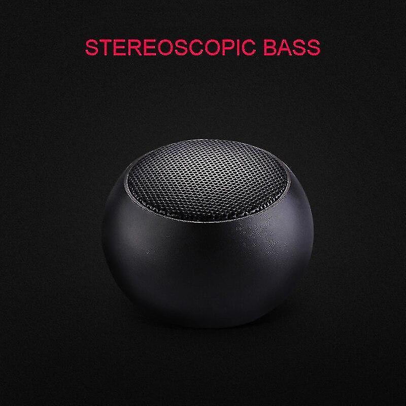 Phụ kiện máy thu video âm thanh mini di động không dây di động loa loa kim loại với mic đen