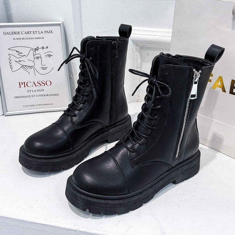 Bốt nữ chiến binh 2 khóa sườn khác màu (mã 306)