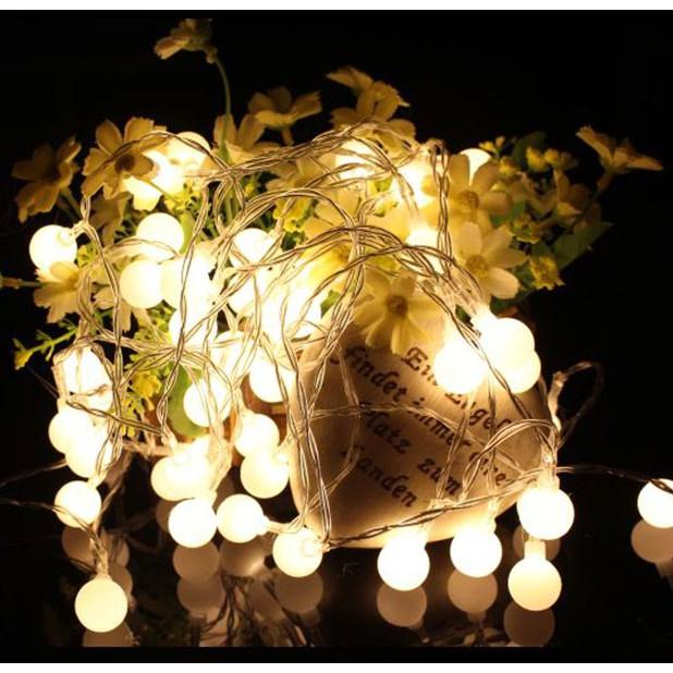 Đèn Led Trang Trí Bóng Tròn Dài 6M - 40 Bóng Trang Trí Noel Lễ Tết