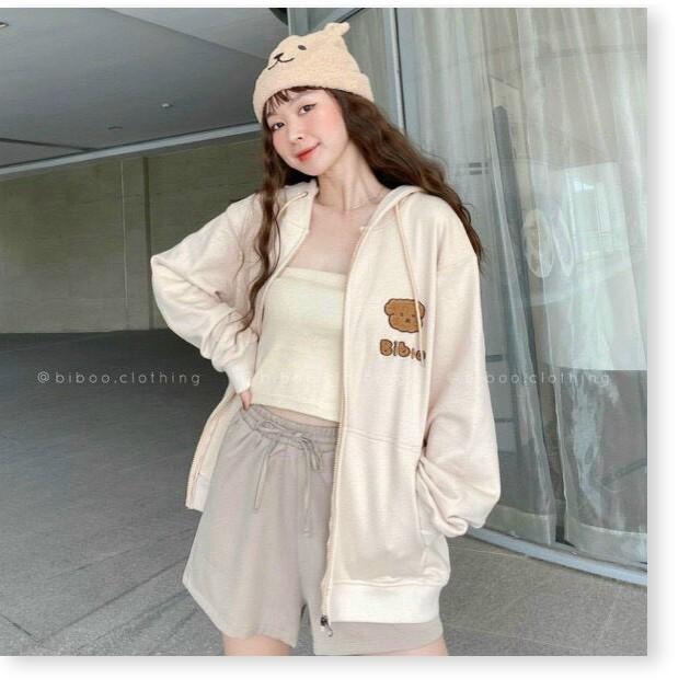 ÁO KHOÁC NỮ CÓ DÂY KÉO FORM RỘNG IN HÌNH HỌA TIẾT XINH XẮN TRANG NEMO 36 FASHION