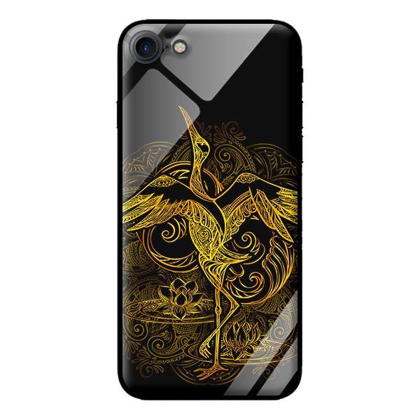 Ốp lưng kính cường lực cho iPhone 8 Hạc Vàng - Hàng chính hãng