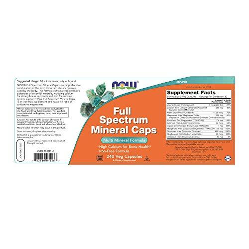 Viên Uống Bổ Sung Khoáng Chất, Tăng Cường Sức Khỏe Xương Khớp Now Food Full Spectrum Mineral Caps