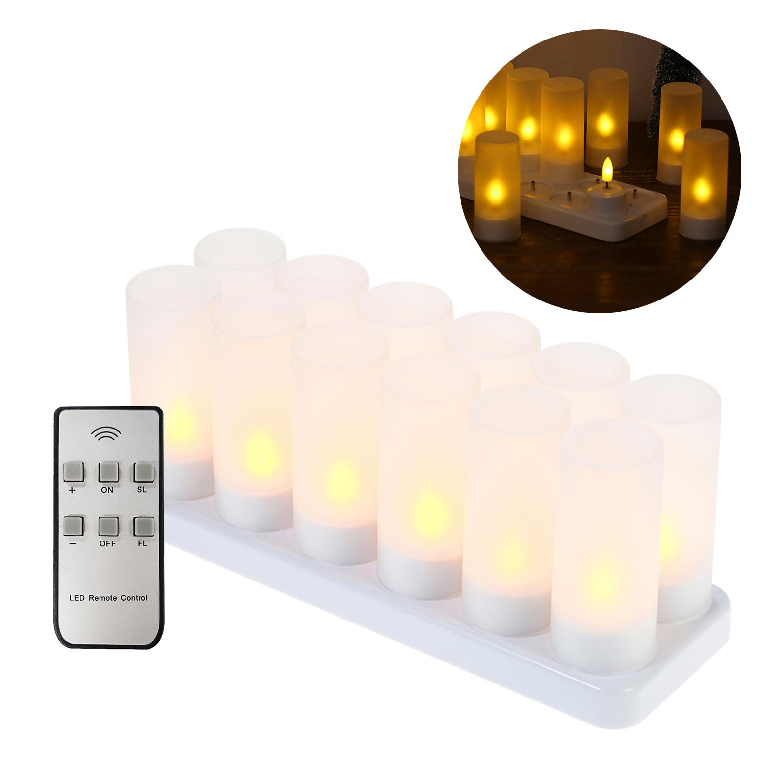 Nến đèn LED không lửa có thể sạc lại với điều khiển từ xa