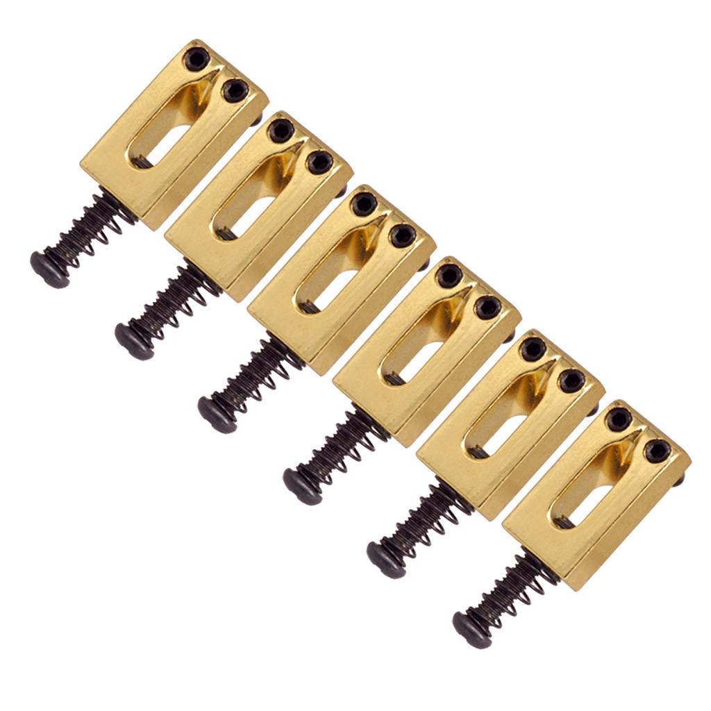 Kẽm Hợp Kim Đàn Guitar Điện Tremolo Cố Định Cầu Dây Yên Ngựa TỰ LÀM Phần Vàng
