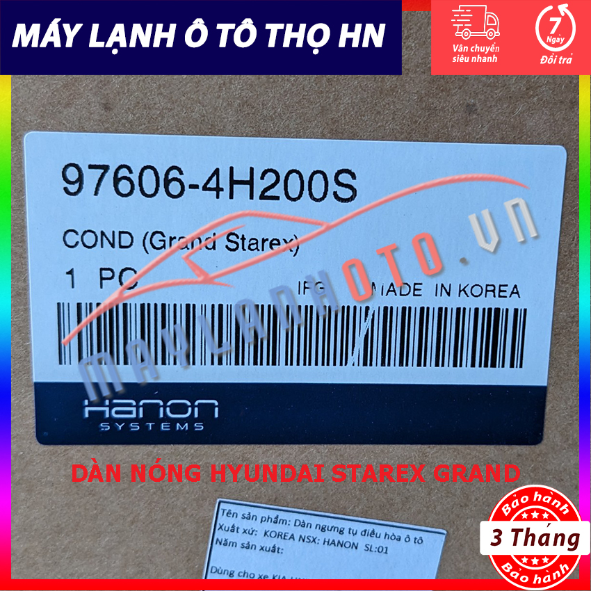 Dàn nóng Hyundai Starex Grand đời 2008 Hàng xịn Hàn Quốc