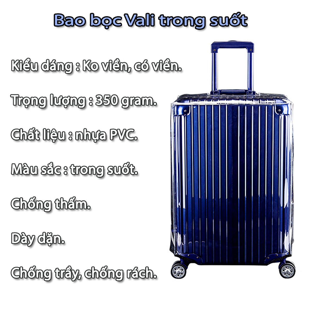 Vali BỌC BẢO VỆ TRONG SUỐT SIZE 20/24/28/32 my vali