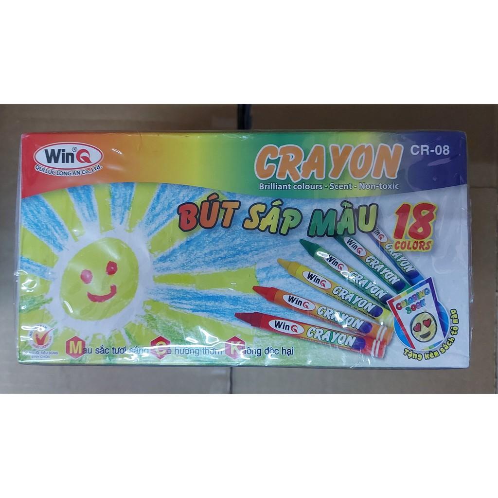 Bút Sáp 18 Màu Crayon Win Q