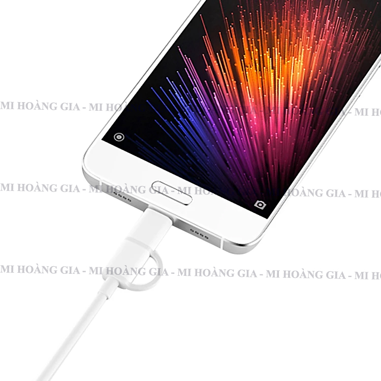 Hình ảnh Dây Cáp Sạc Đa Năng 2 Trong 1 USB Type-C / Micro USB Xiaomi (0.3m) - Hàng Chính Hãng