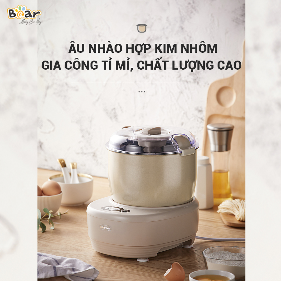 Máy Trộn Bột Đa Năng Bear 3,5L Ủ , Nhào Nhanh, Bản Cao Cấp Công Suất Lớn HMJ-A35Q2 - Hàng chính hãng