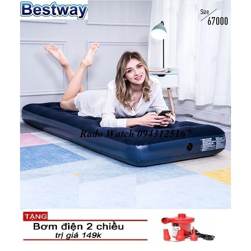 Đệm Hơi Nệm Hơi Bestway cỡ 76CM và 99CM Tặng 1 Bơm điện