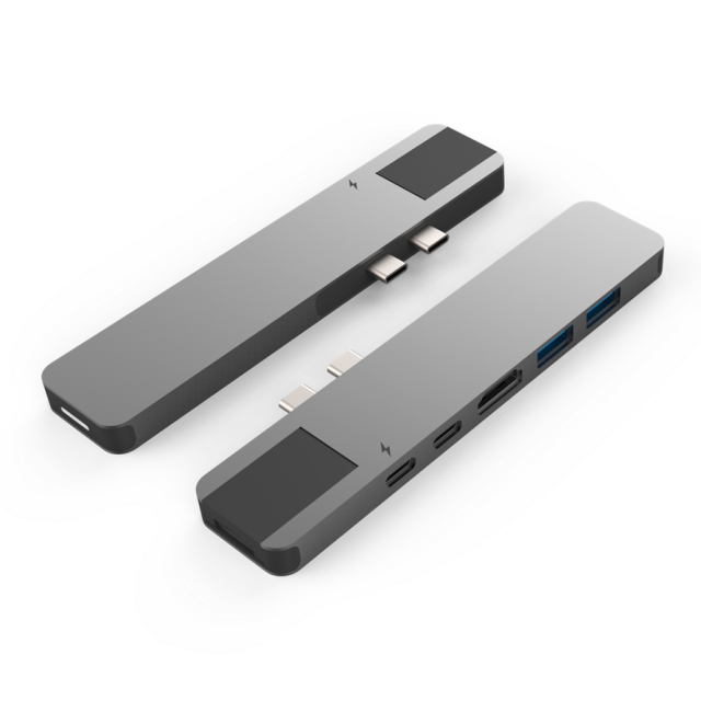 Cổng Chuyển HyperDrive Net 6-in-2 Hub For USB-C MacBook Pro 2016/ 2017/ 2018 (GN28N) - Hàng Chính Hãng