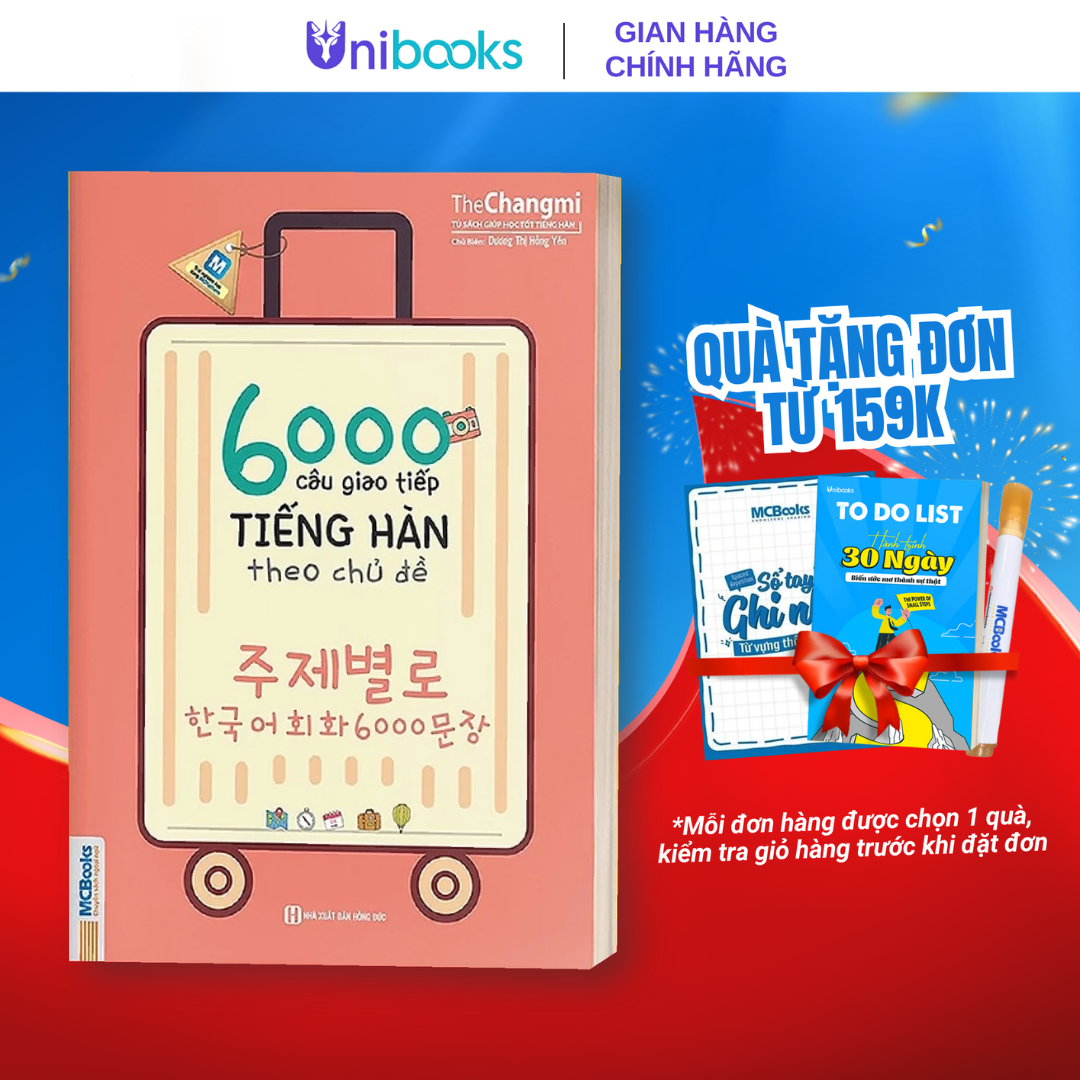 Sách - 6000 Câu Giao Tiếp Tiếng Hàn Theo Chủ Đề Cho Người Mới Bắt Đầu