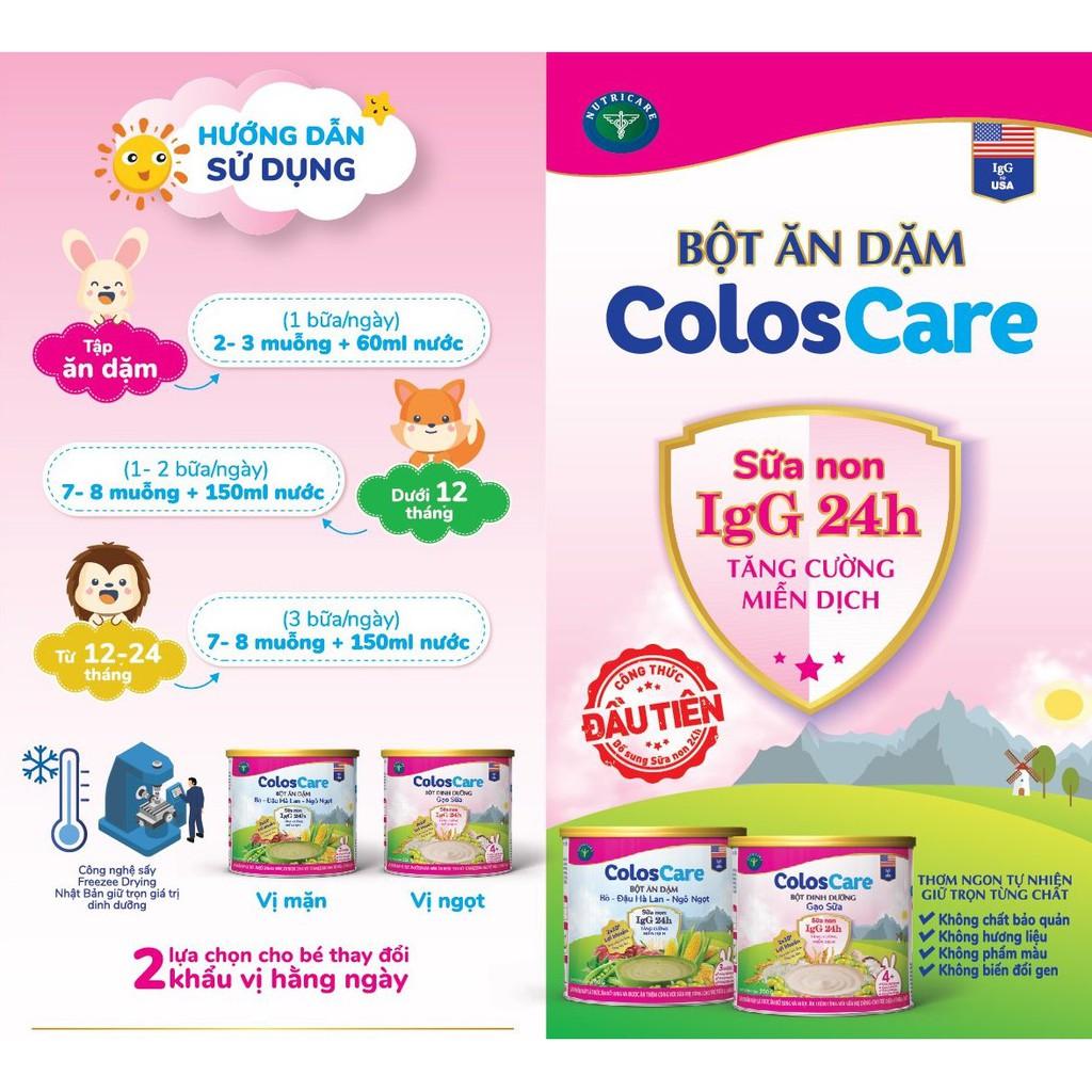 Bột dinh dưỡng Nutricare ColosCare bổ sung IgG24h vị gạo sữa (200g)