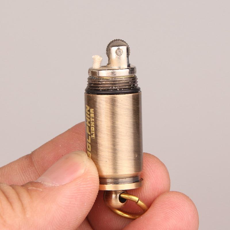 Hột Quẹt Bật Lửa Xăng Đá Dolphin HY631 Mini Kiêm Móc Treo Chìa Khóa Kiểu Dáng Độc Lạ