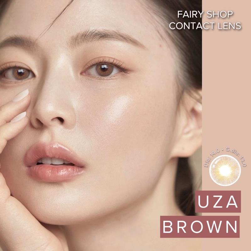 Kính Áp Tròng Cao Cấp UZA Brown Lens 14.0mm - Kính Áp Tròng FAIRY SHOP CONTACT LENS