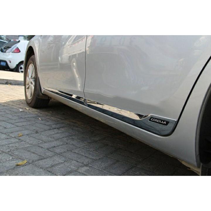 Bộ ốp sườn, nẹp sườn Toyota Corolla Altis 2014-2019 mạ Crom cao cấp