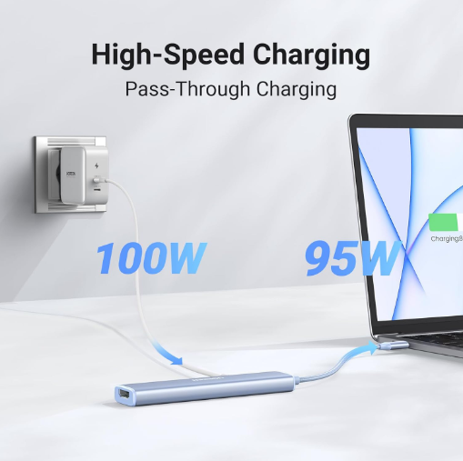 Hub chuyển USB-C sang HDMI +  PD 100W + 3 x USB 3.0  Ugreen 35581 - Hàng chính hãng