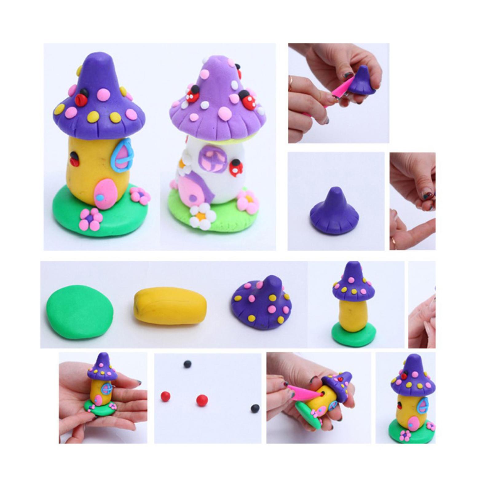 Set 24 Màu Đất Sét Polymer Khối Nhỏ Diy An Toàn Cho Trẻ Em