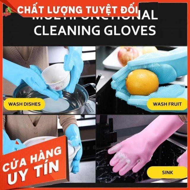 GĂNG TAY SILICON ĐA NĂNG RỬA BÁT 2 TRONG 1 &quot; -&quot;GĂNG TAY MA THUẬT&quot;