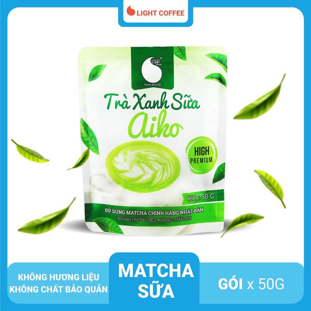 Bột Trà Xanh Matcha Sữa thơm ngon đặc biệt , sản xuất từ Matcha Nhật Bản chính hãng , Matcha của người ghiền trà xanh Nhật , không hương liệu , an toàn cho sức khỏe , Gói 50G