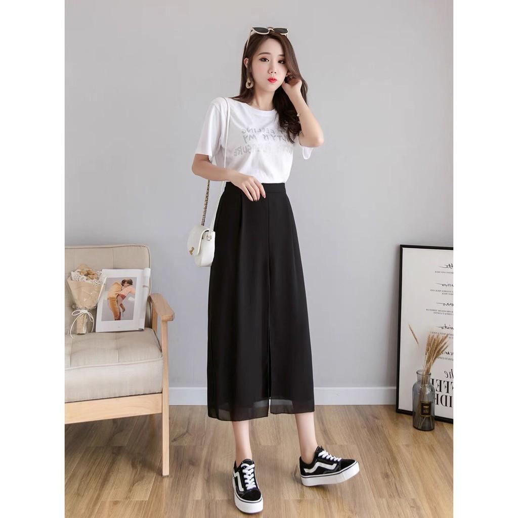 QUẦN ỐNG RỘNG DÁNG SUÔNG XẺ TÀ FULL SIZE XS-&gt;XXL, VẢI MỀM HAI LỚP THỜI TRANG