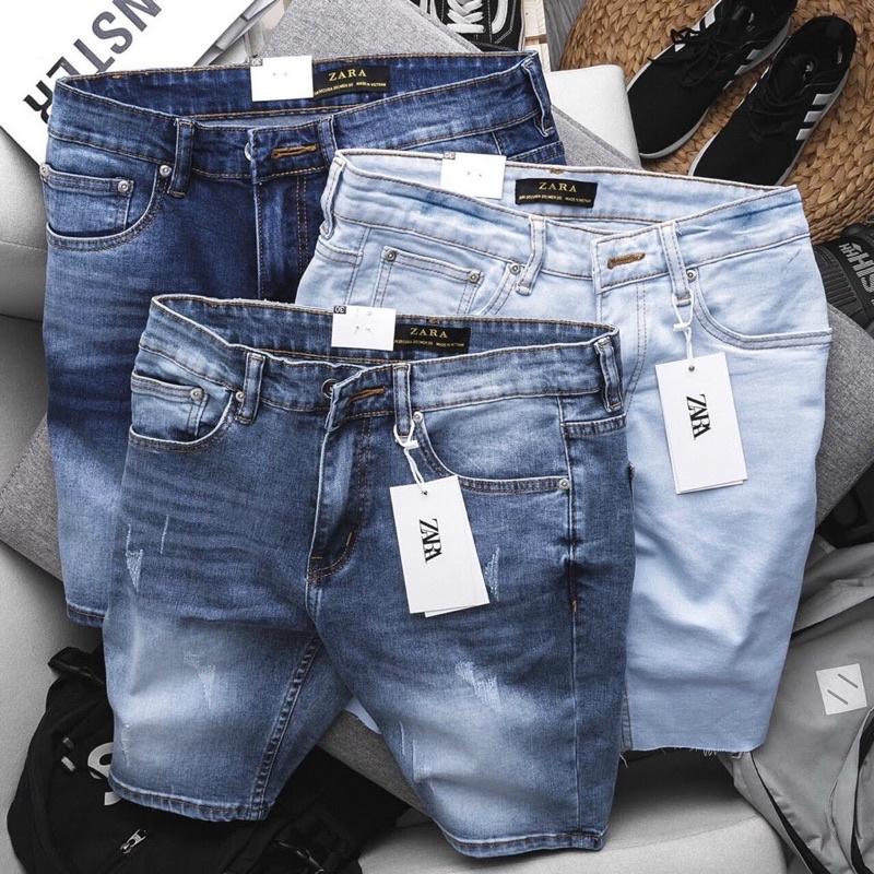 Quần short jean nam xuất khẩu - hàng xuất chuẩn chất co giãn