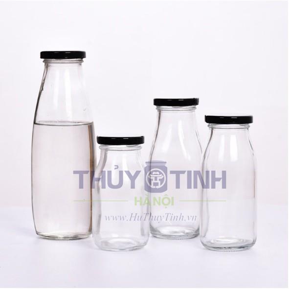 Chai thủy tinh trong suốt có lắp đậy loại 200ml- 1000ml