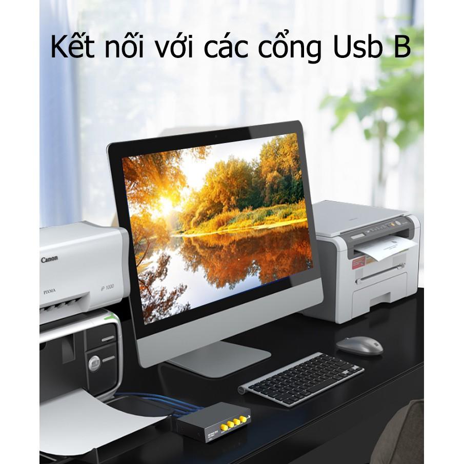 Bộ chia máy in 1 ra 4 cổng USB b - JH Q311 U401m - Hồ Phạm