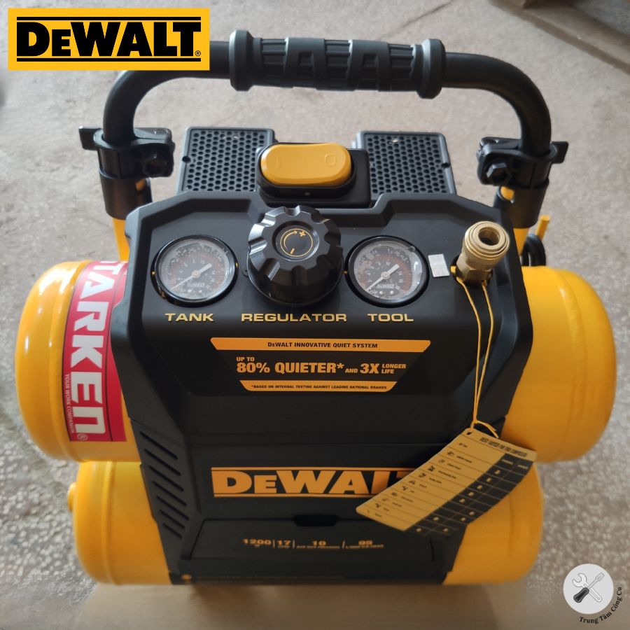 Máy nén khí không dầu 17L DeWALT 3321782 áp suất 10bar, chạy êm - Hàng chính hãng