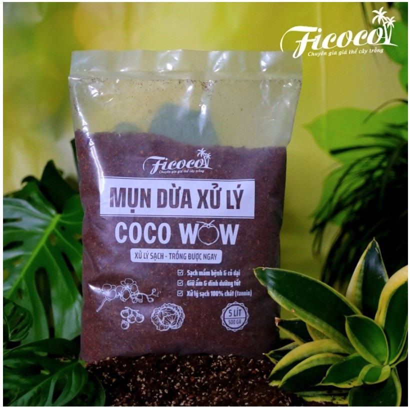 Giá Thể Xơ Dừa Xử Lý Coco Wow - Gói 5L