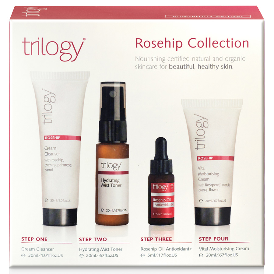 Bộ sản phẩm chăm sóc da toàn diệnTrilogy Rosehip Collection (4 sản phẩm mini size)