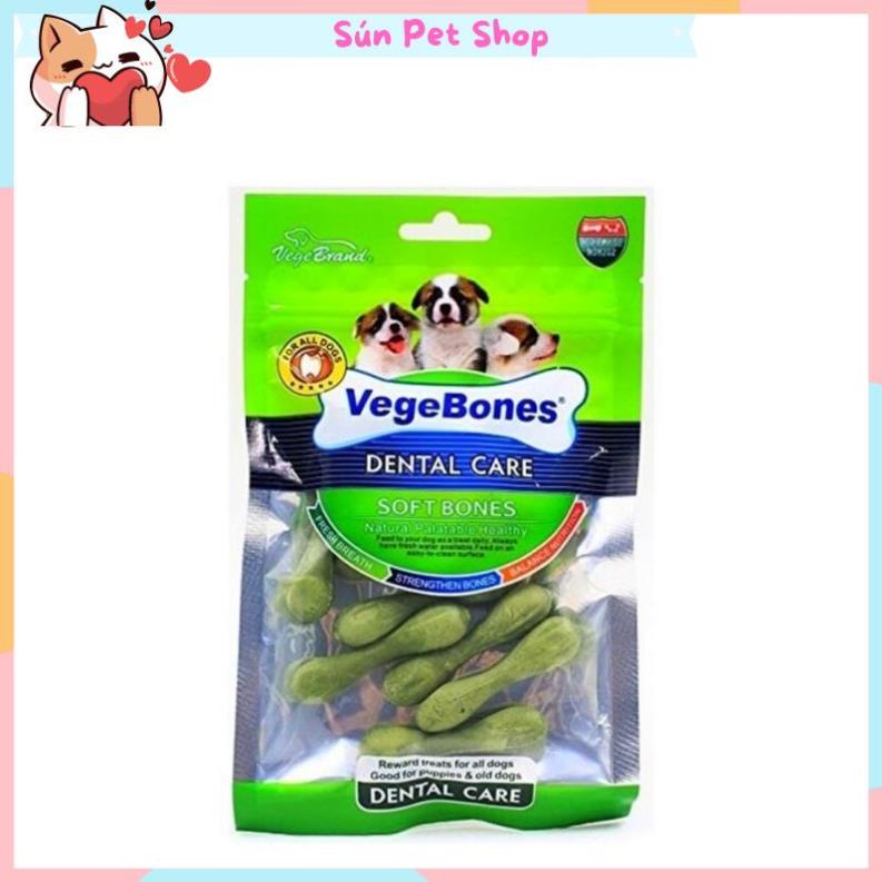 Xương gặm làm sạch răng, mượt lông, bổ sung canxi cho chó Vegebones (Gói 60g)